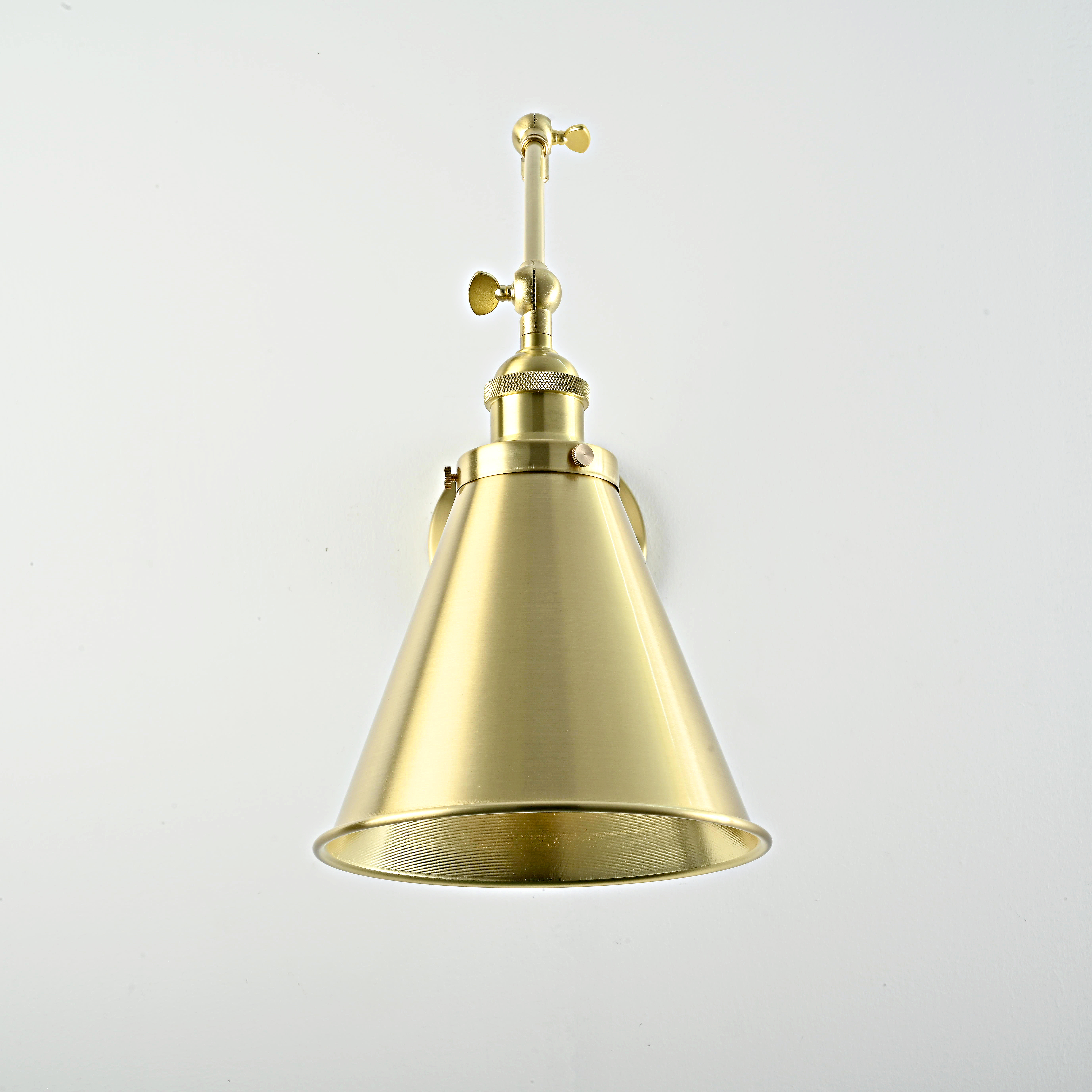 Бра Gloce Cone Shade Loft Industrial Metal Tall Gold By Imperiumloft