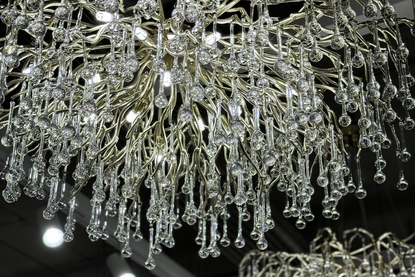 Люстра подвесная "Капли" круглая золото Garda Decor 86-80150