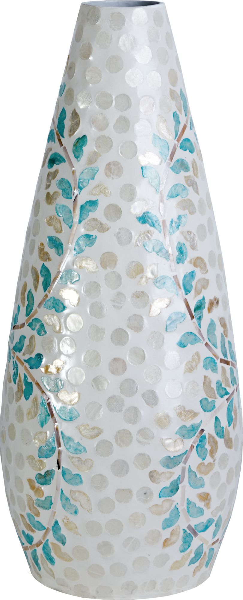 Ваза декоративная с отделкой раковинами устриц Glasar 67-027