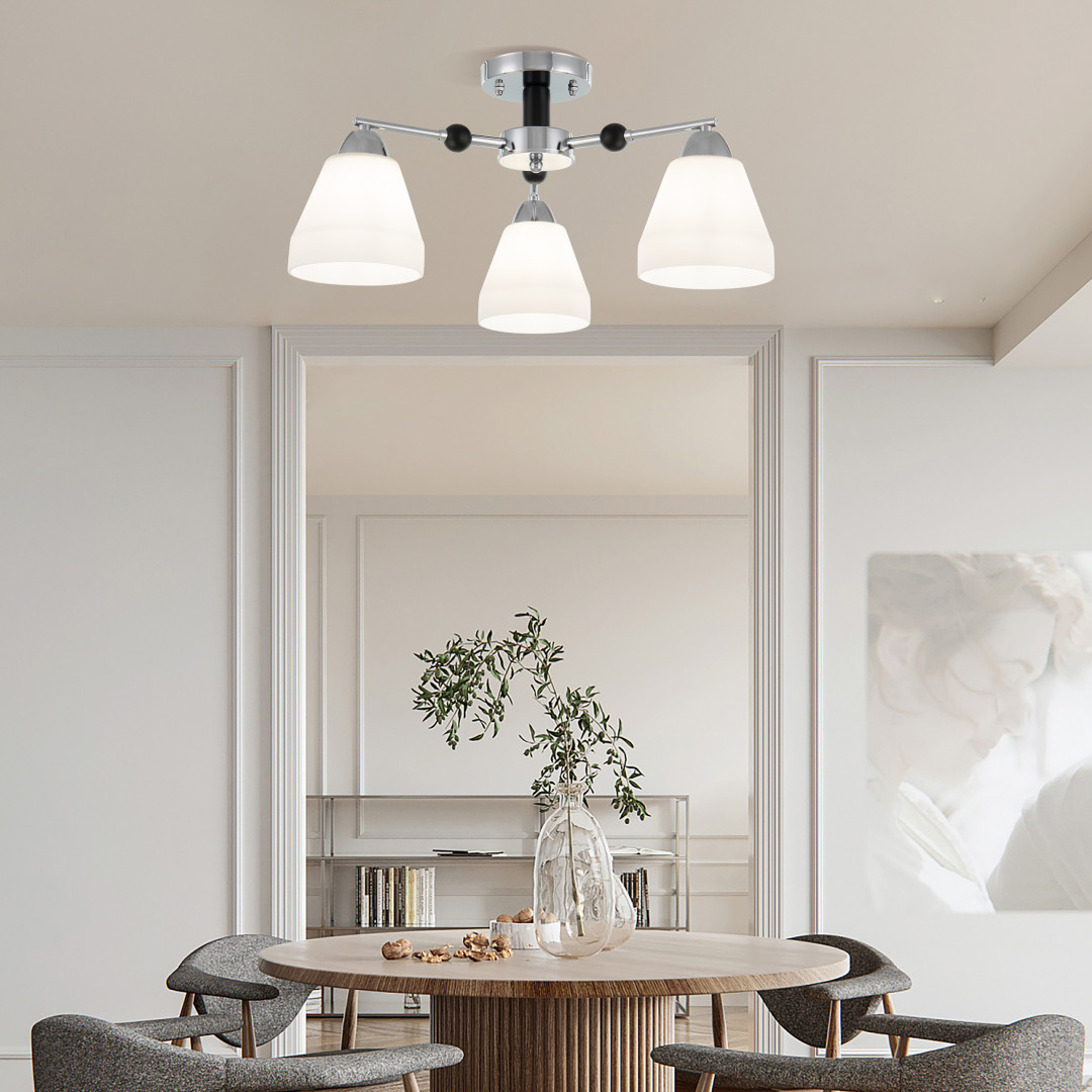 Люстра с плафонами 325119/3 CR+BK Arte Milano