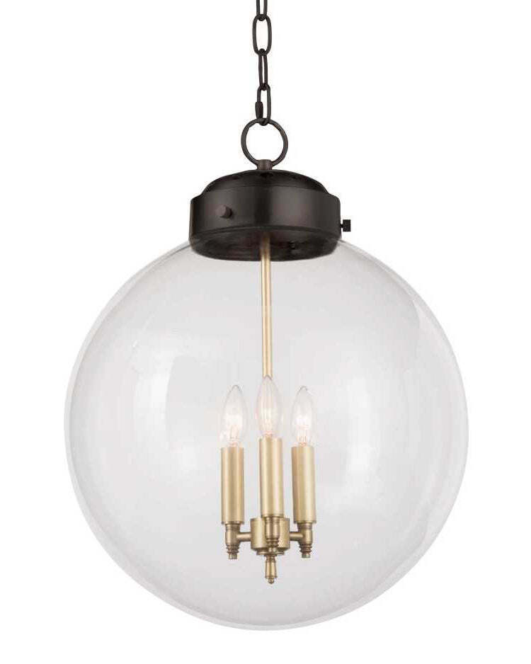 Круглый подвесной светильник Освальд Louvre Home JJ10515-3DB