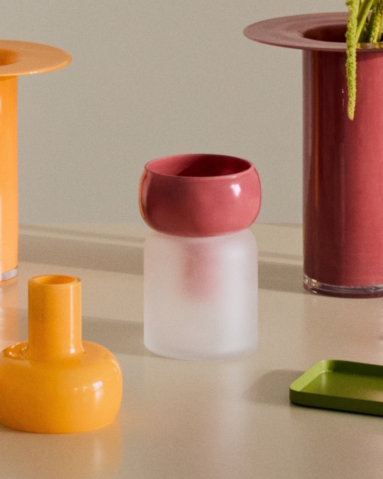 Ваза из прозрачного и розового стекла Kelse, 19 см La Forma (ex Julia Grup)