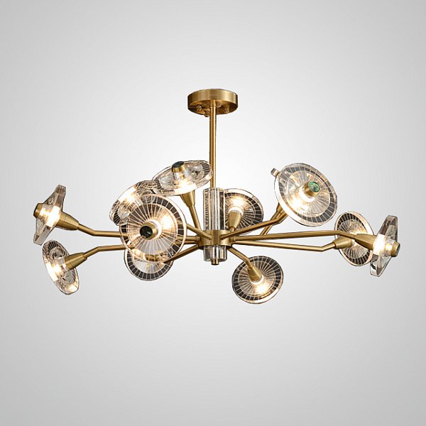 Потолочная люстра JANICA L12 Brass by ImperiumLoft