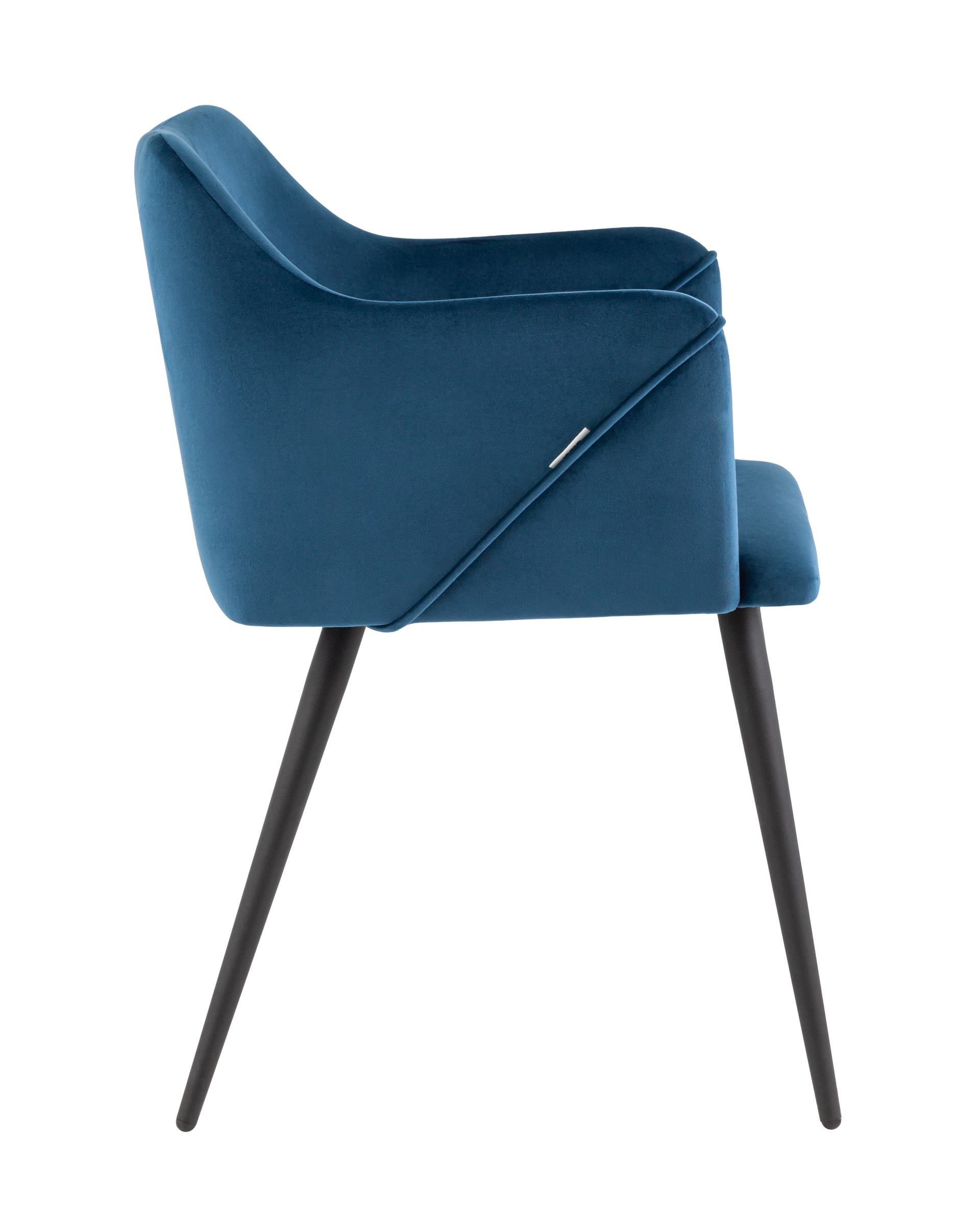 Стул с подлокотниками Джоэл велюр синий Stool Group