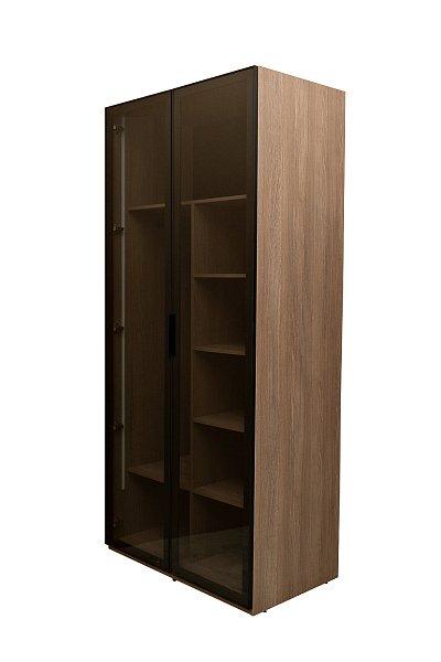 Шкаф двудверный с полками цвет дуб Garda Decor GD-10013/1-3(тонировка)
