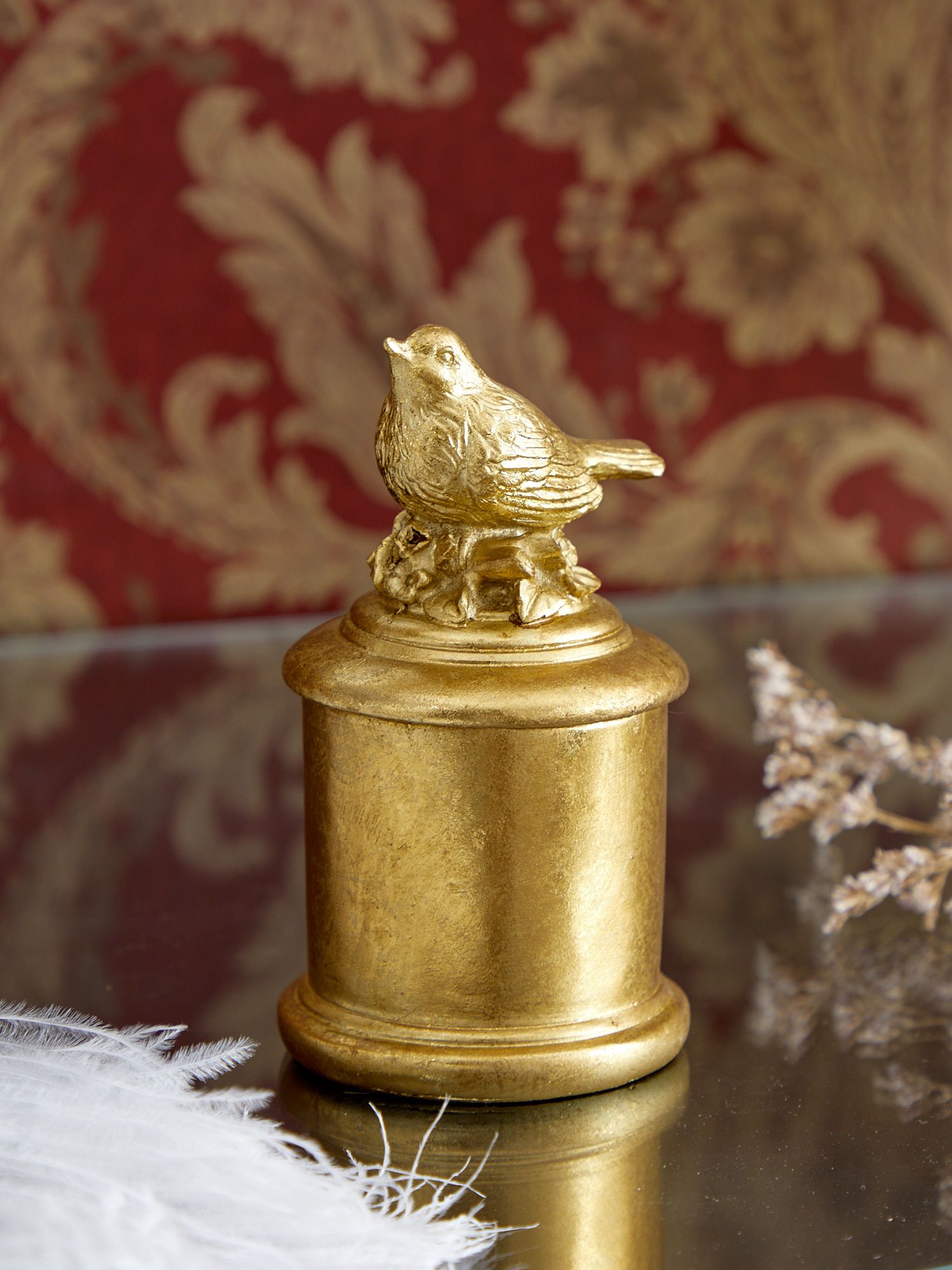 Шкатулка с птичкой Glasar 28-655