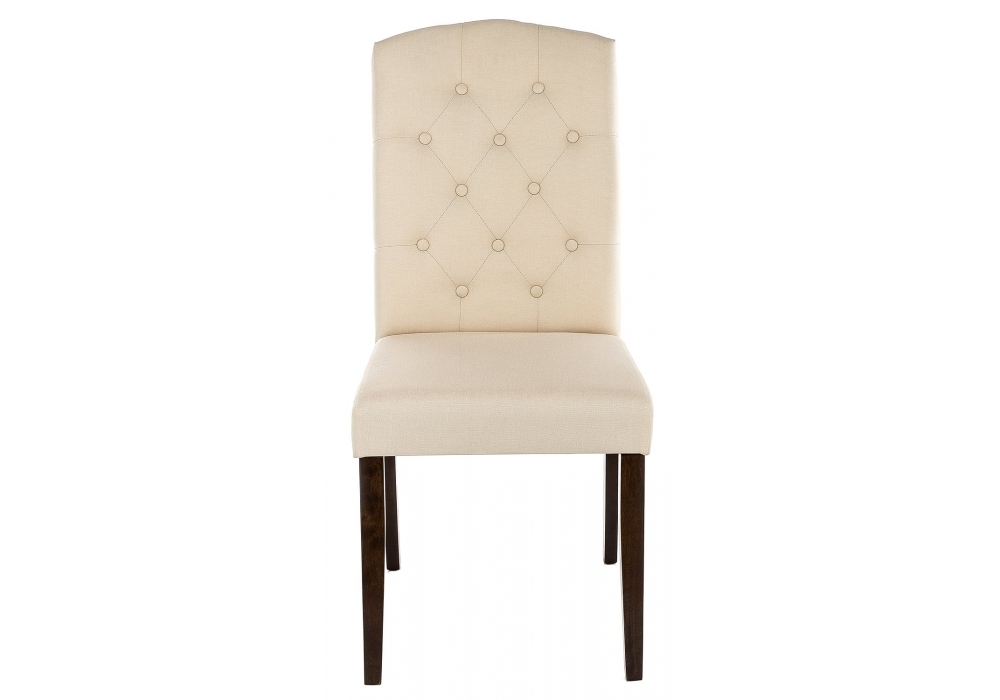 Стул деревянный Woodville Menson dark walnut  / fabric cream 11023