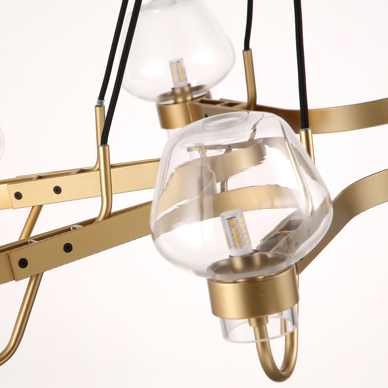 Люстра MONTALEMBERT by Studios 8 lamps Black/Transparent by ImperiumLoft