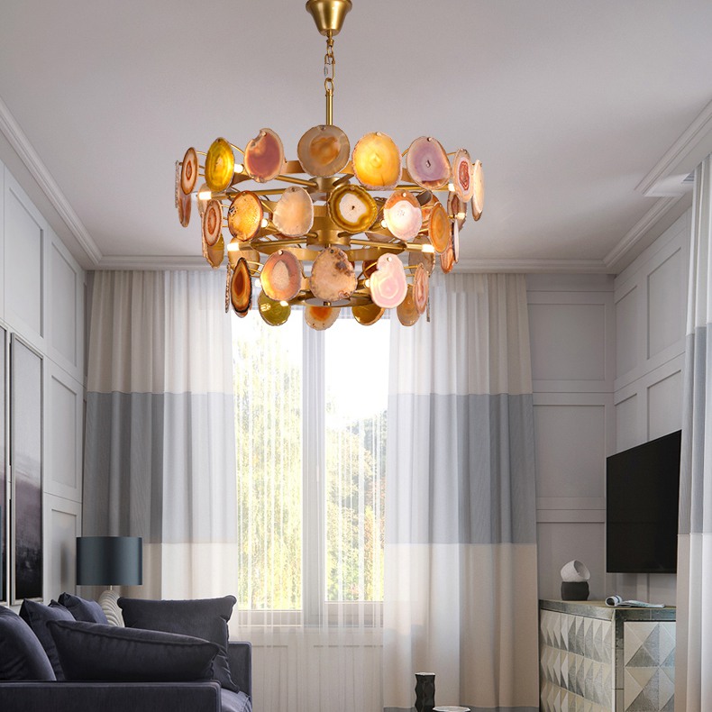 Подвесная люстра AGATE D60 Pink by ImperiumLoft