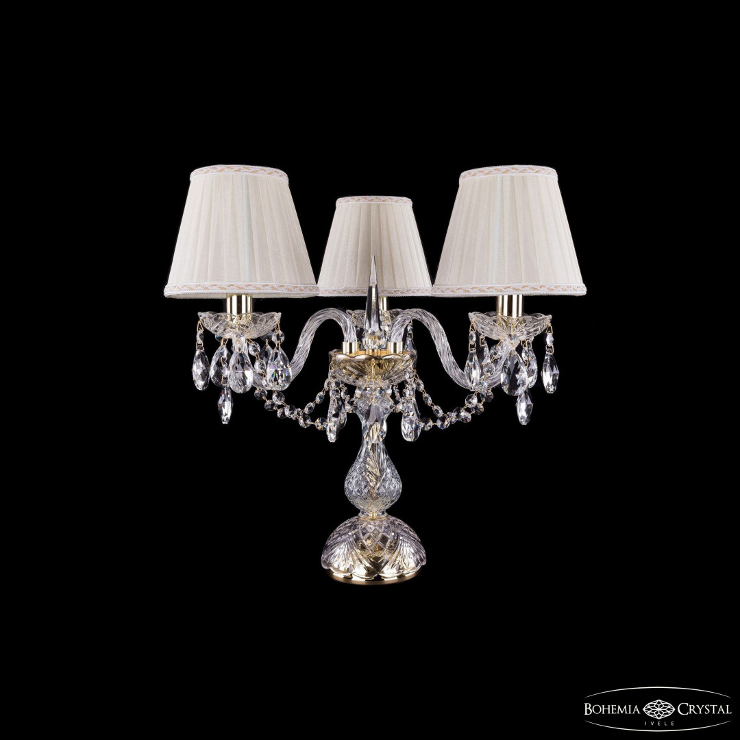 Настольная лампа хрустальная 1406L/3/141-39 G SH3A-160