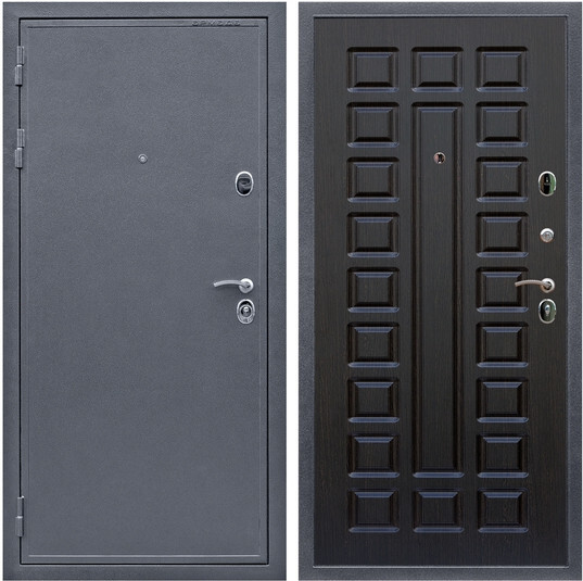 Дверь входная Graf Лондон 2 Антик серебро / МДФ 16 мм ФЛ-183 Венге