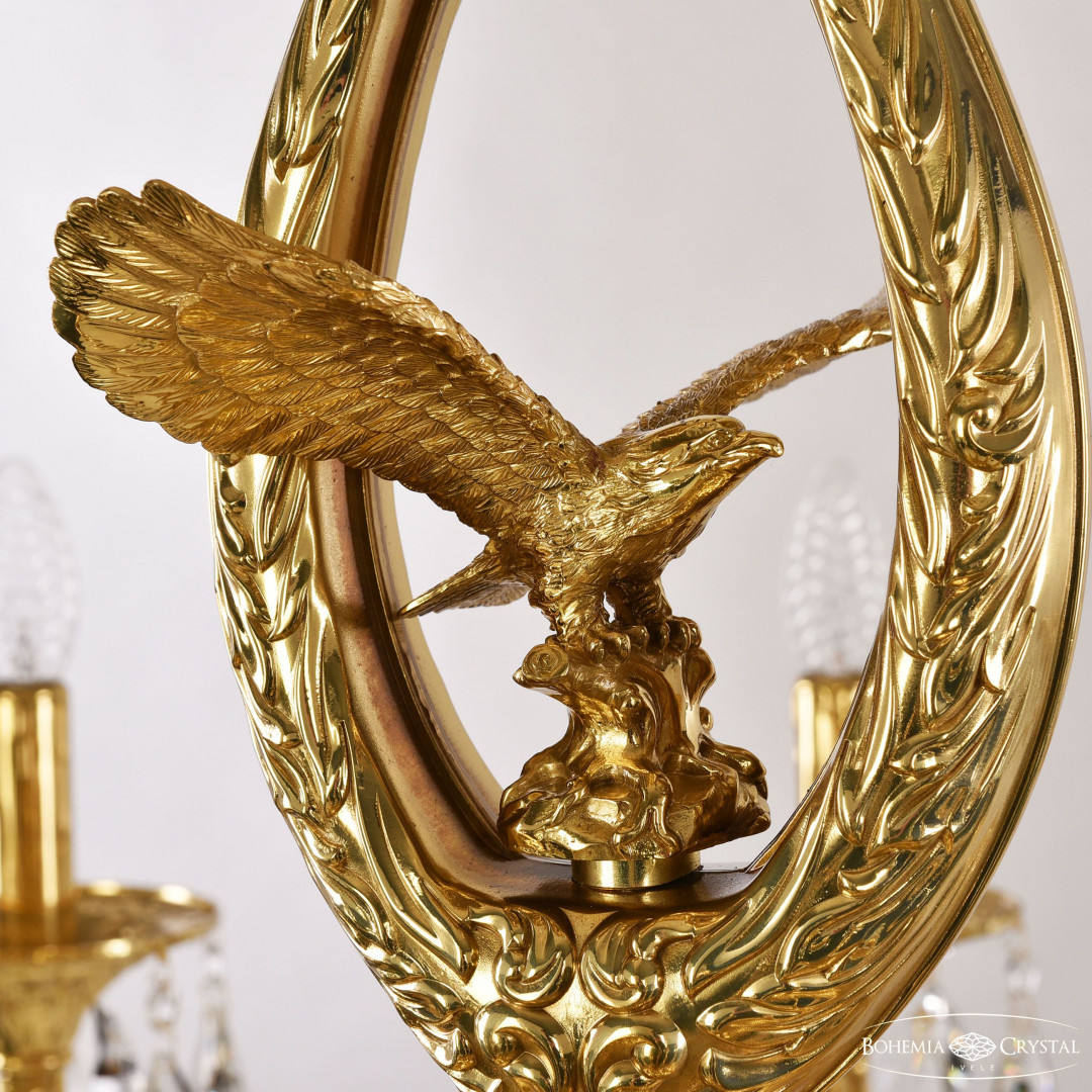 Люстра бронзовая с хрусталём 71401/12/360 A G FE1S