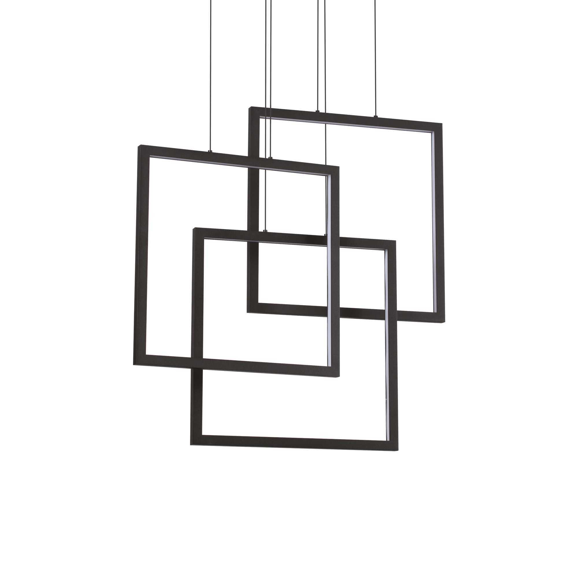 Потолочный трековый светильник Ideal Lux FRAME SP QUADRATO NERO 269375