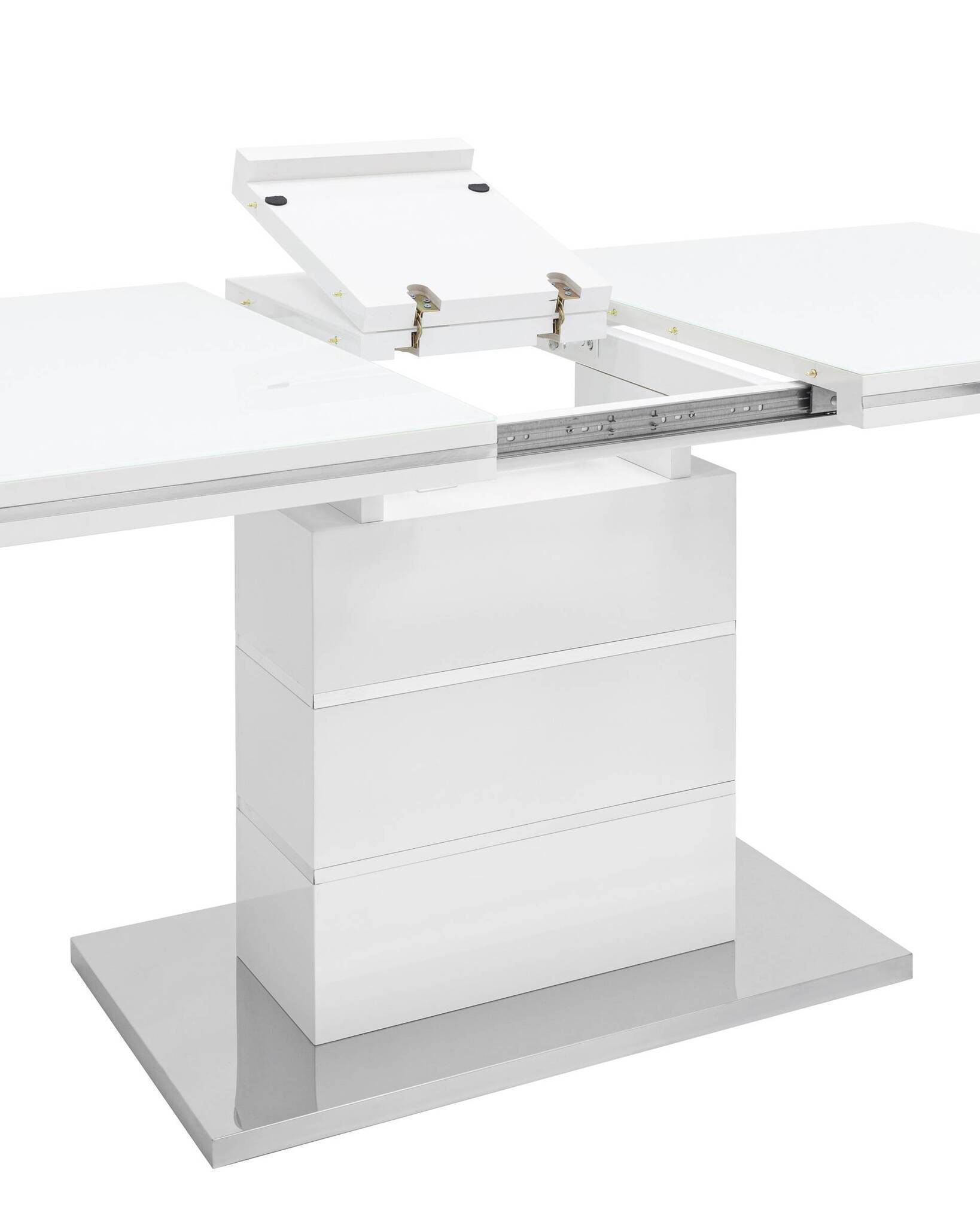 Стол обеденный Глазго раскладной 140-170*80 глянцевый белый Stool Group