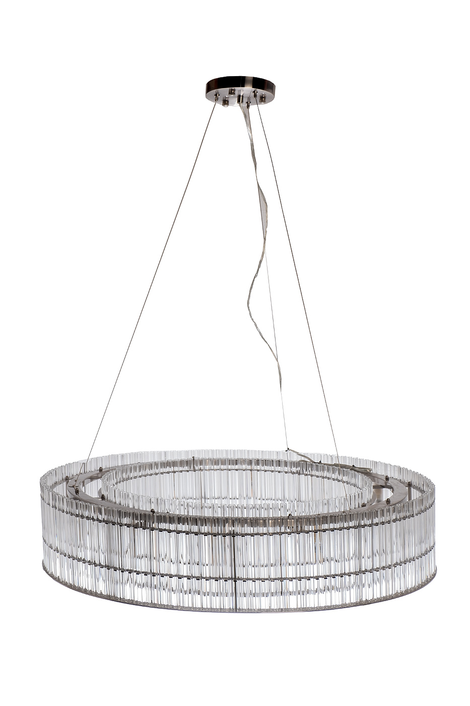 Люстра подвесная прозрачное стекло/античный никель Garda Decor 91GH-80568