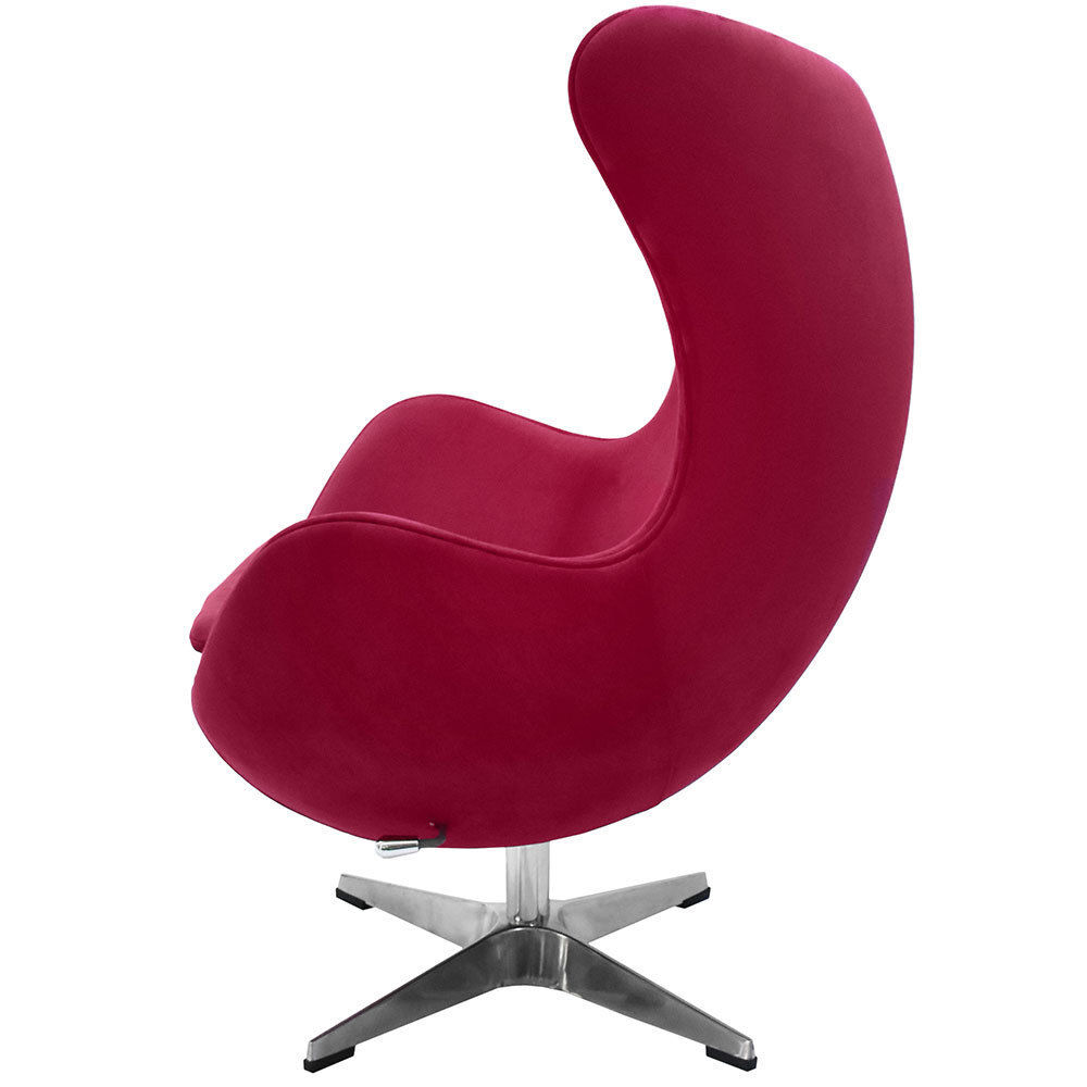 Кресло EGG CHAIR винный, искусственная замша Bradex Home FR 0643