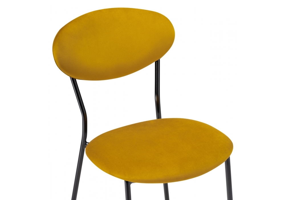 Стул Woodville Корсе желтый / черный глянец 494364