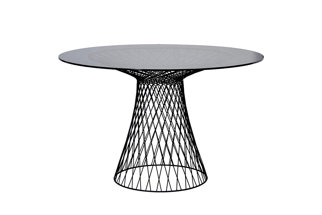 Стол обеденный металлический черный Garda Decor 46AS-DT5019-BL