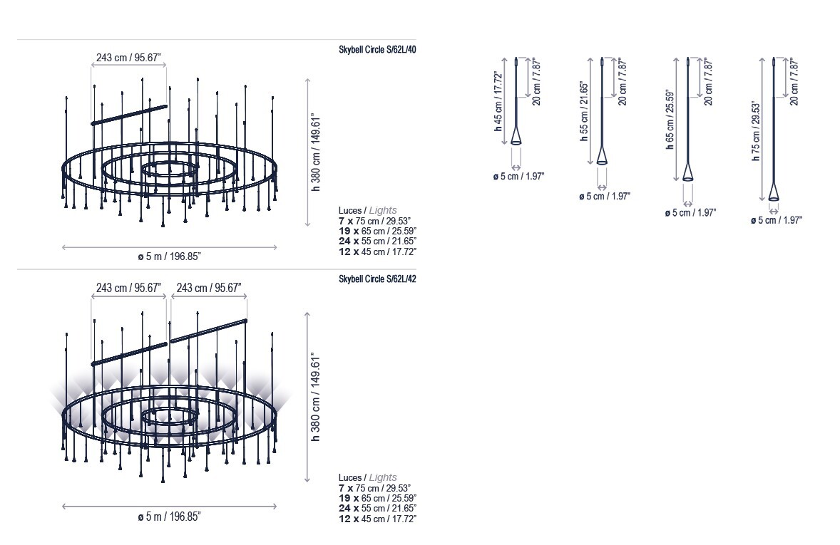 Подвесной светильник Bover S/62L/40