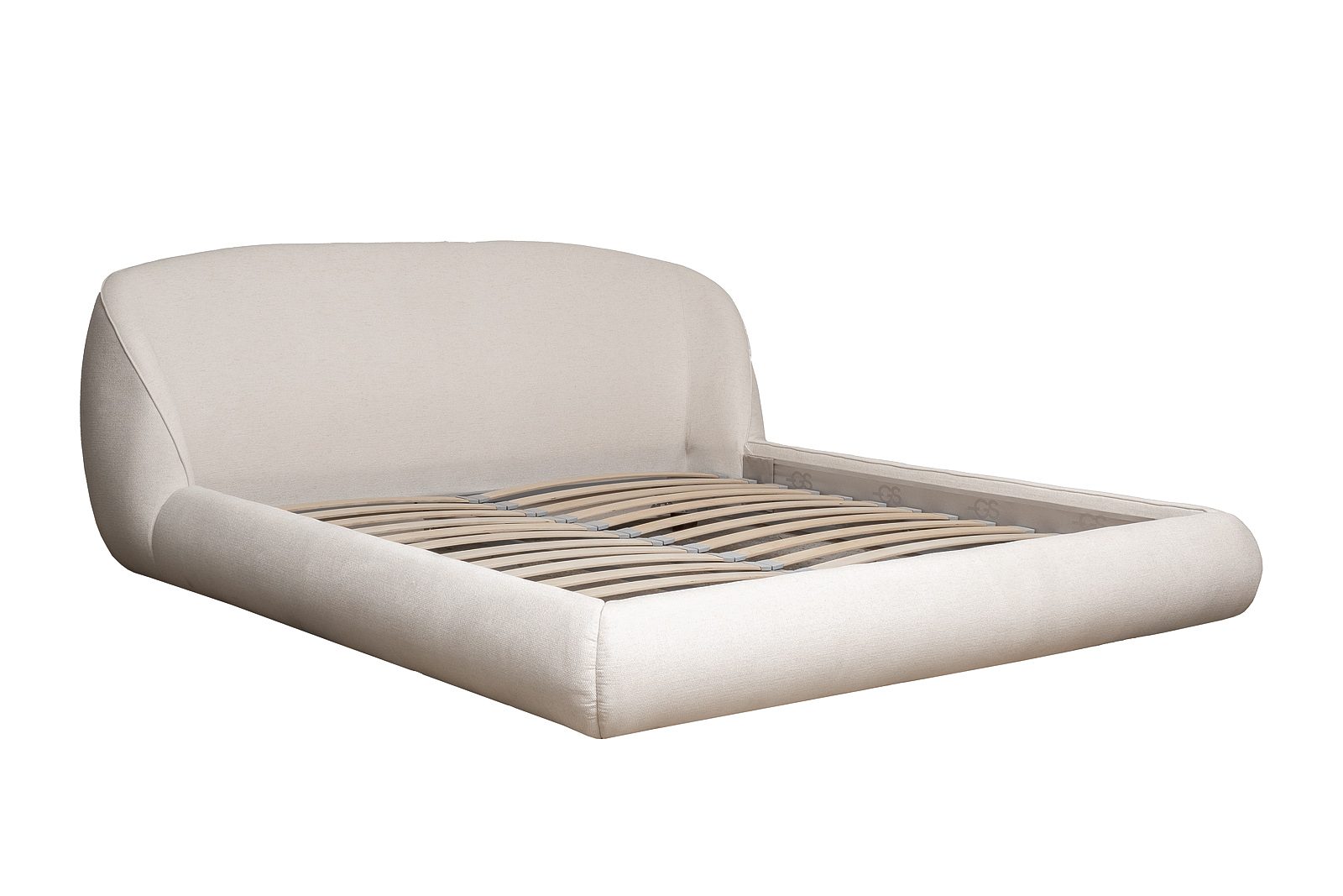 Кровать Palazzo 180 без мех.шенилл экрю Natur Ecru 215*240*90 Garda Decor Palazzo-180-Natur Ecru