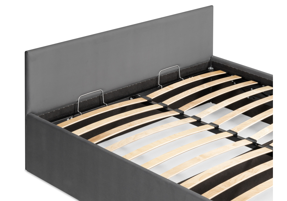 Кровать Woodville Оливия 160х200 темно-серая 533899