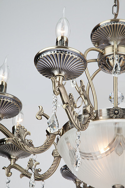 Подвесная люстра Eurosvet 22585/8+3 античная бронза