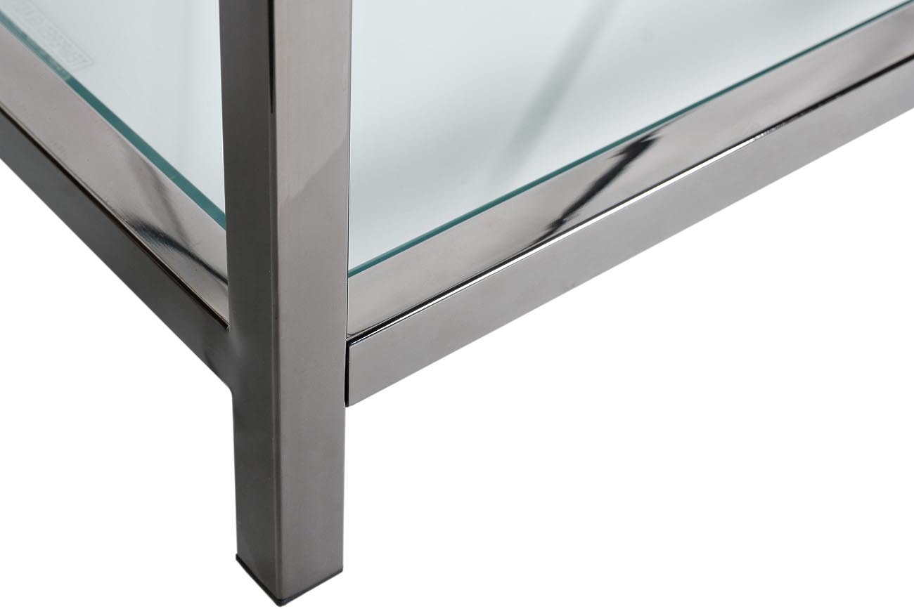 Стеллаж с прозрачным стеклом (хром) Garda Decor GY-SH8711BL