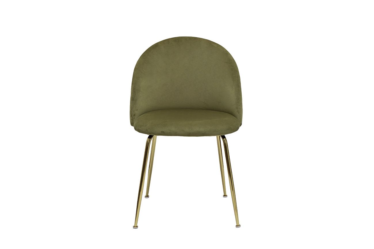Стул велюровый оливковый на металлических ножках Garda Decor 30C-301-1G OLV