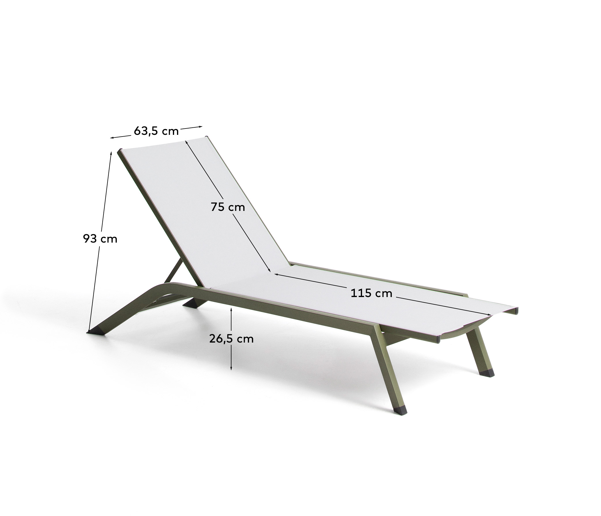 Шезлонг Capraia из зеленого алюминия La Forma 482209
