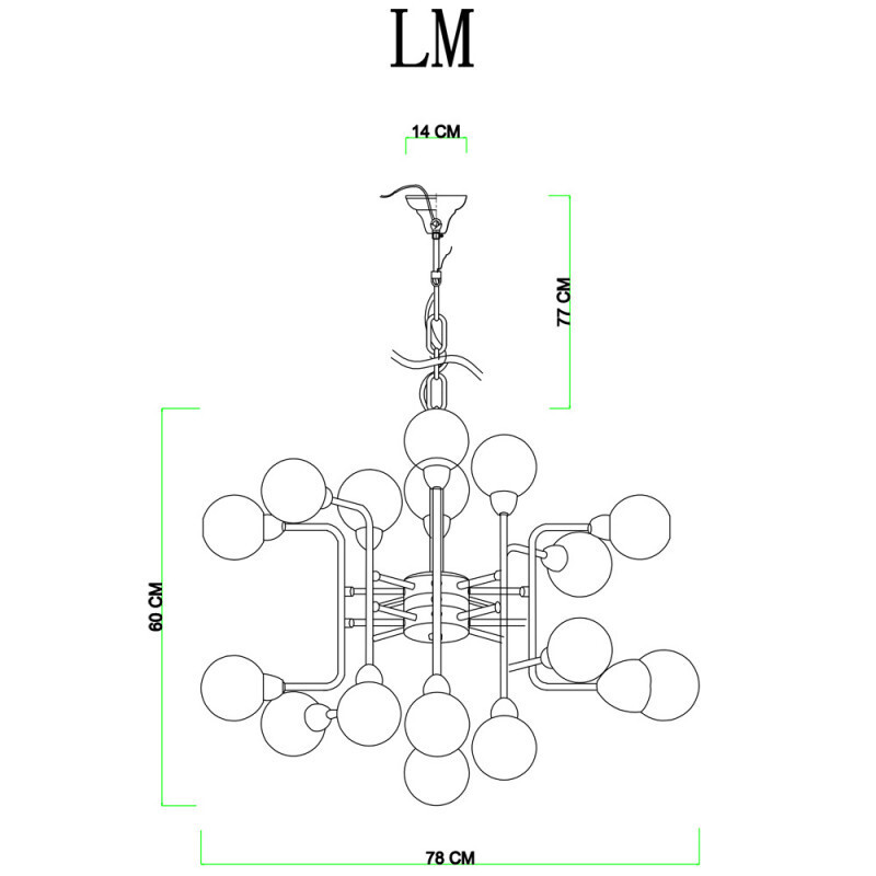 Подвесная люстра Divinare 3360/15 LM-16