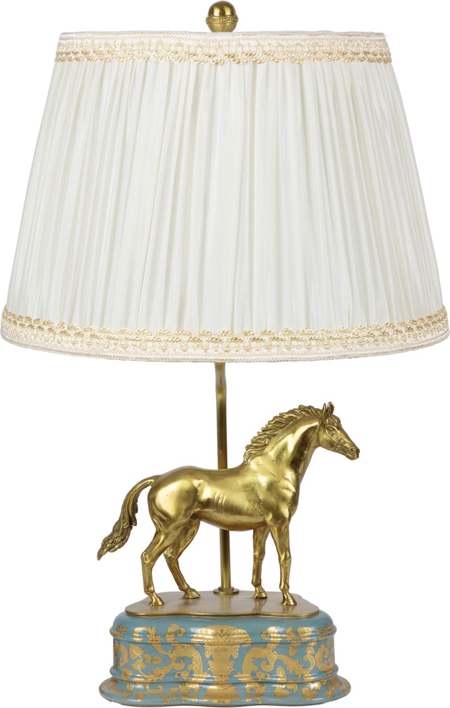 Светильник с абажуром Лошадь Glasar 31G2305/LB999C/NB4199