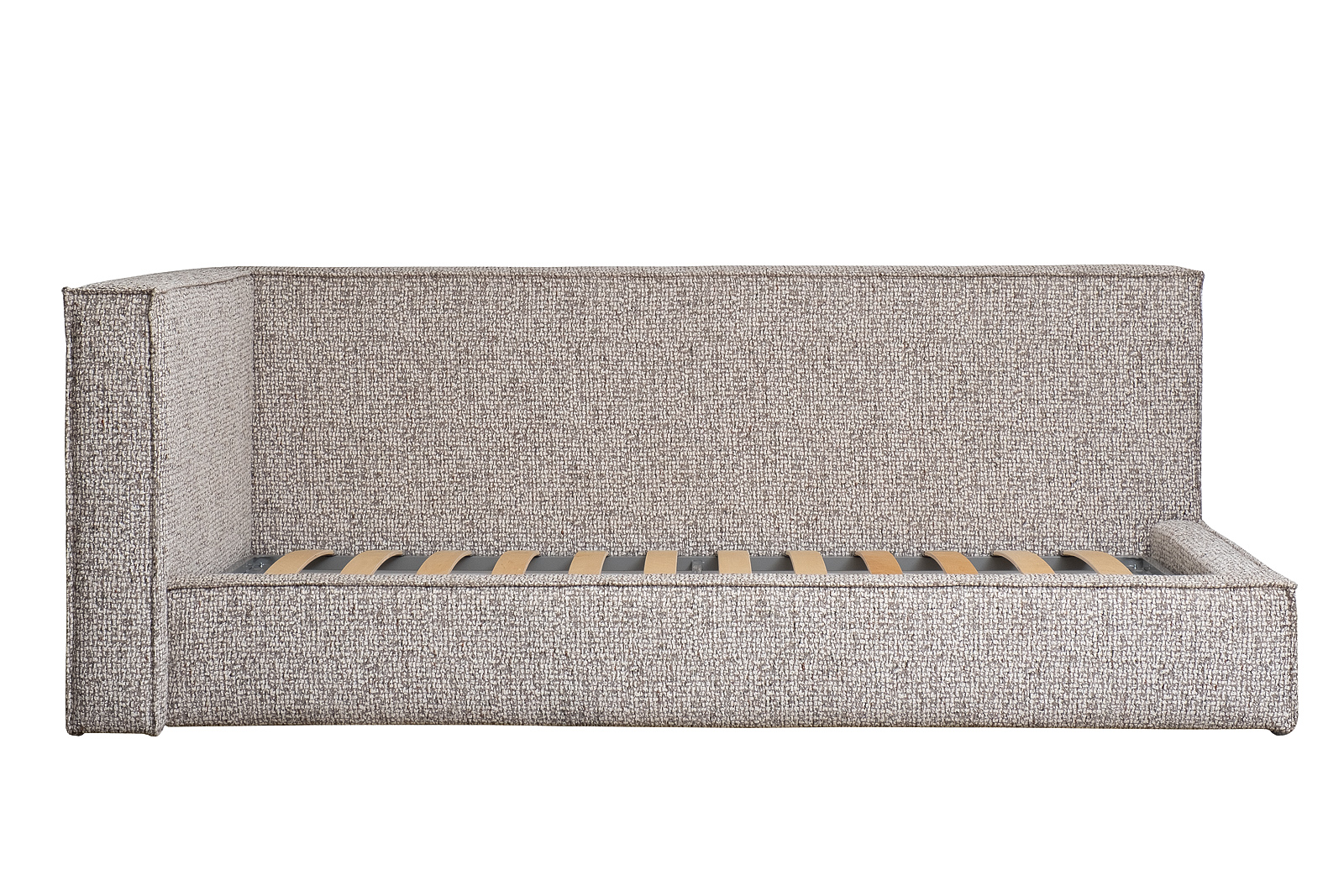 Кровать детская угловая Runa-80 с мех шенилл серая Seppia Ser 114*215*80 Garda Decor Runa-80М-Seppia Ser