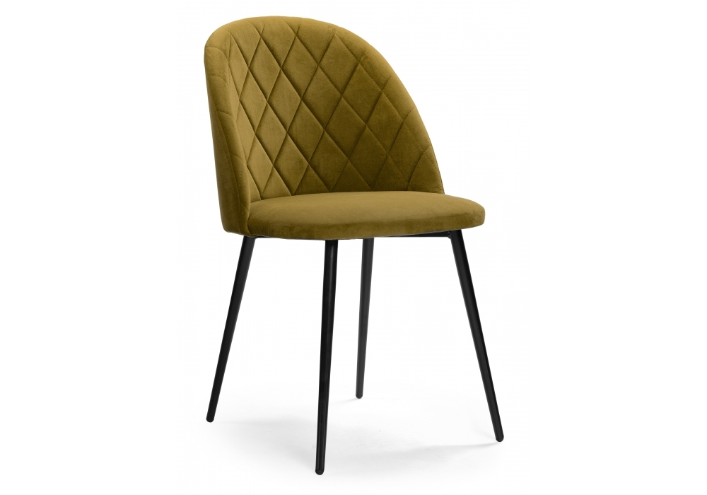 Стул Woodville Зест микровелюр 12 / черный глянец 464195