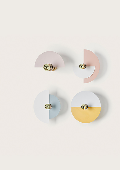 Бра Haban 25 см 2 диска + цоколь 5 cm золотой Aromas del Campo