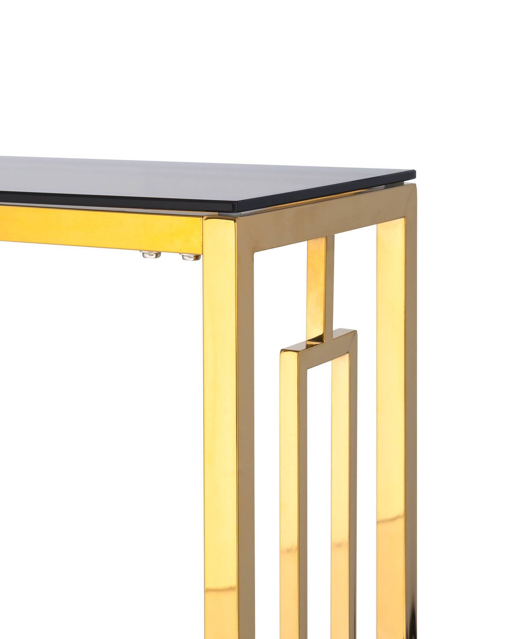 Консоль БРУКЛИН 115*30 золото стекло smoke Stool Group