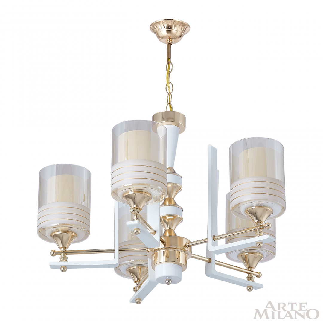 Люстра подвесная с плафонами 306087/5 Wh/Gd Arte Milano