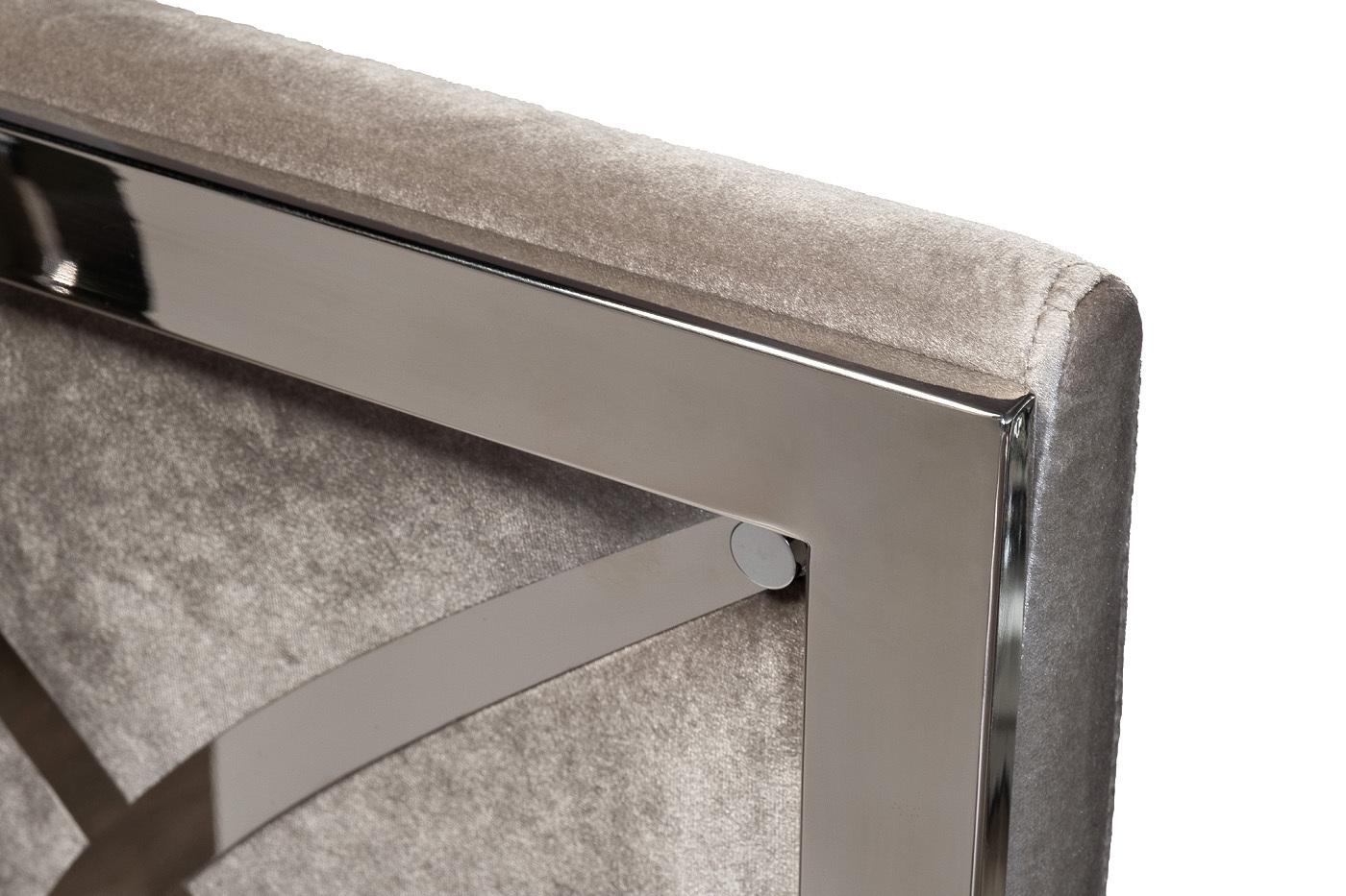 Стул велюровый светло-серый/хром Garda Decor GY-DC8121-LGR