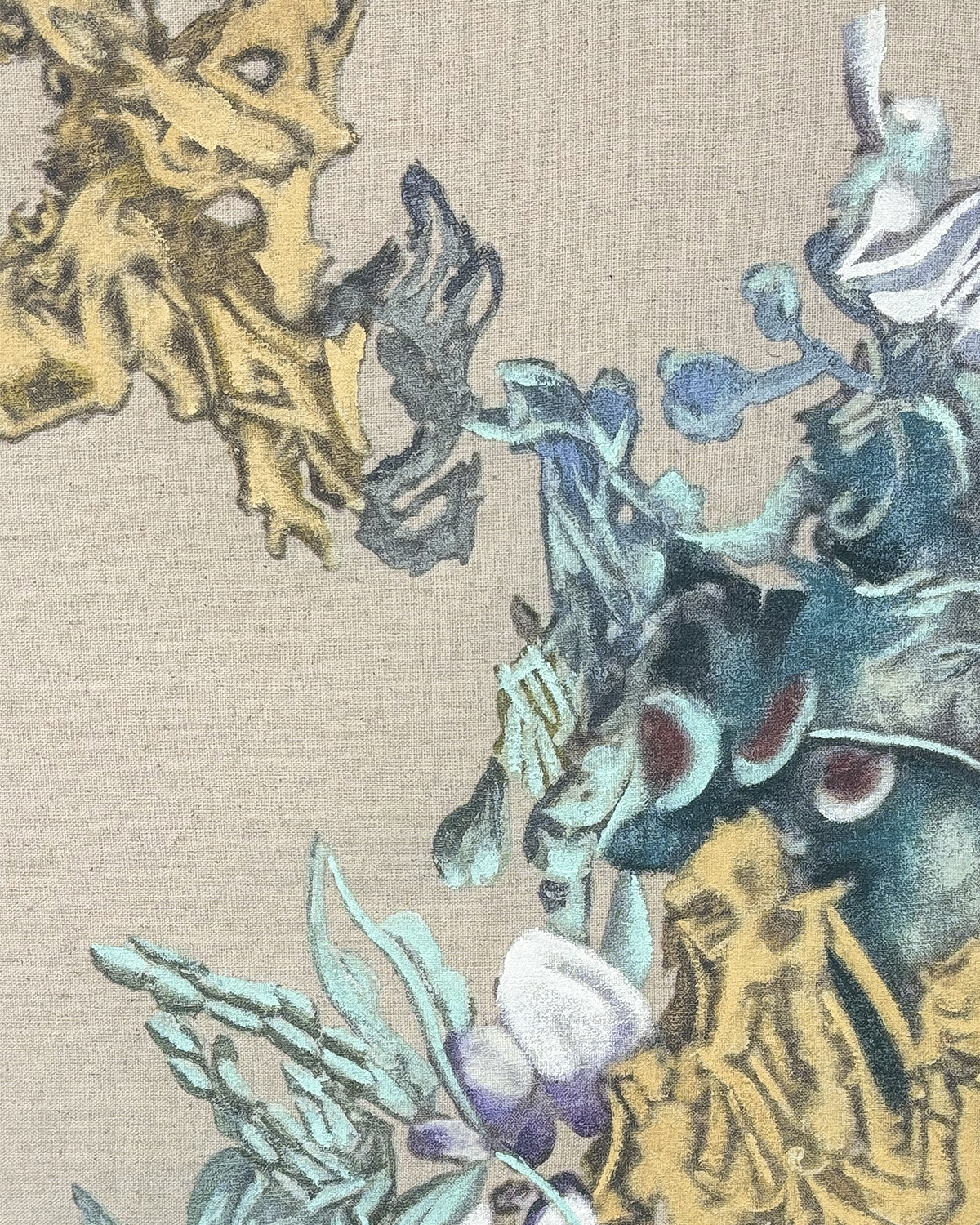 Круглая картина с росписью по ткани Икеда Louvre Home 20D0182