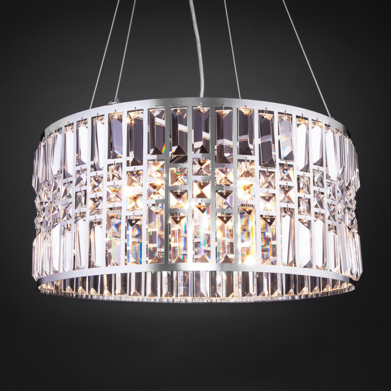 Подвесная люстра Eurosvet 10125/5 хром/прозрачный хрусталь Strotskis Smart (10116/5)