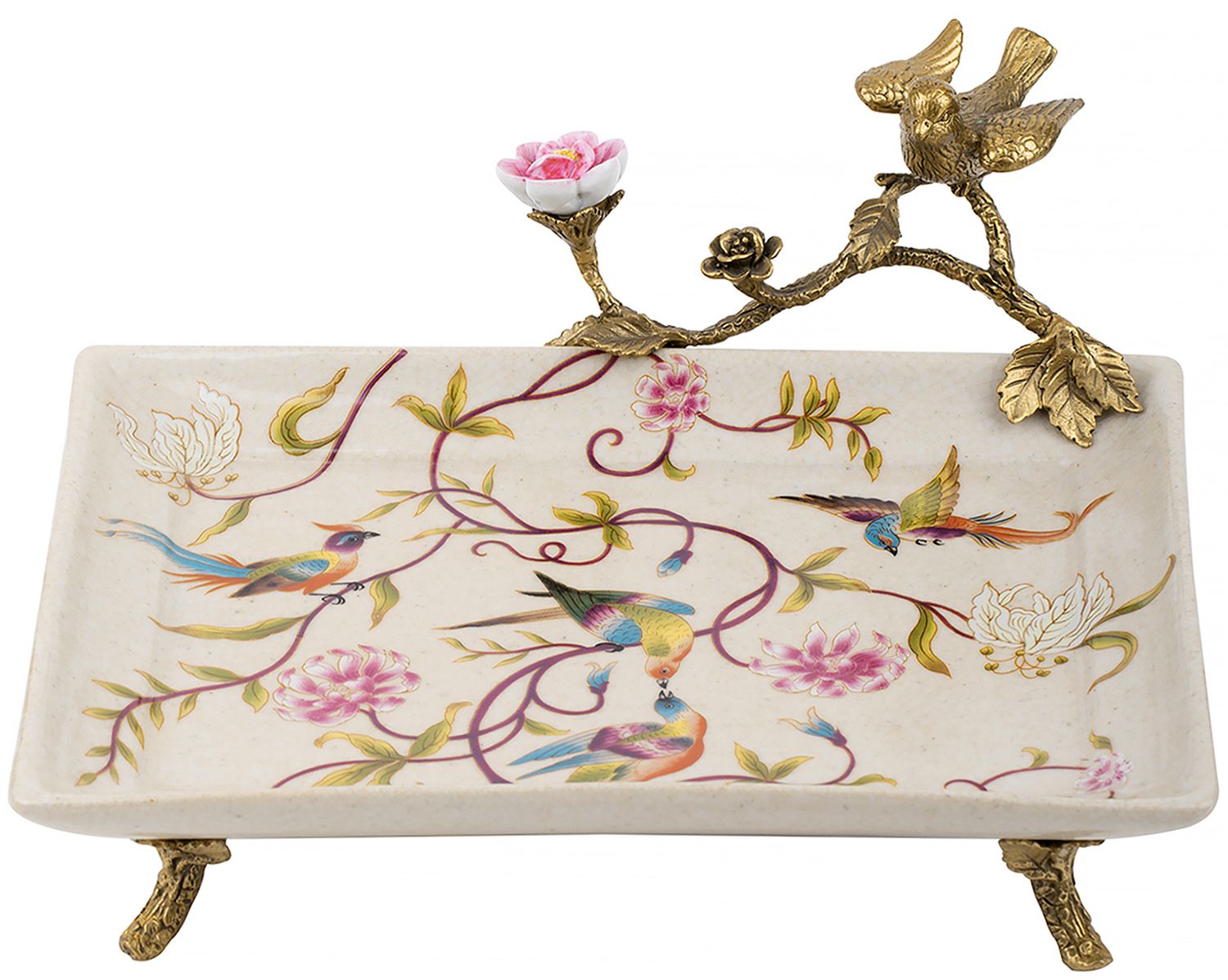 Блюдо с птичкой Glasar 31G2431/C716FC/HFD2075