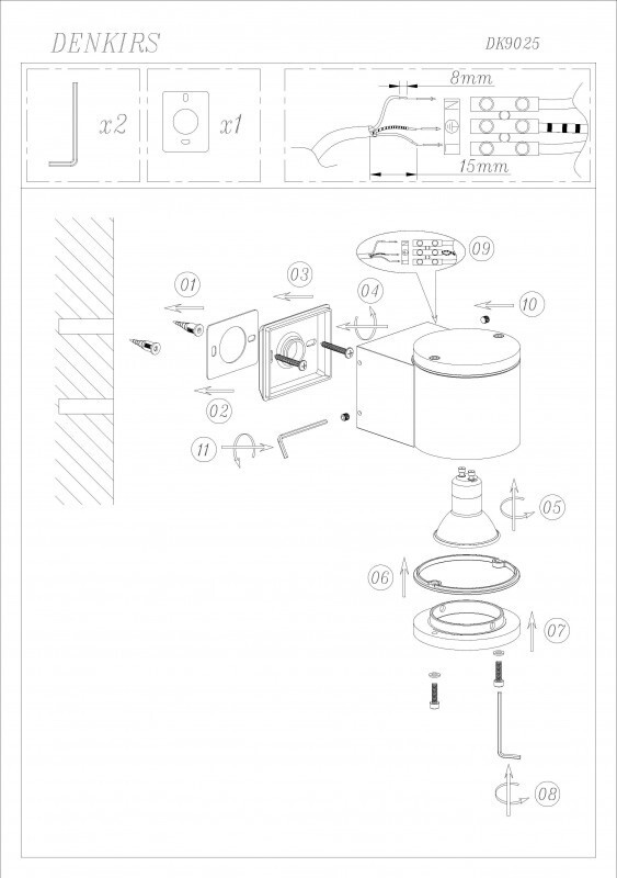 Светильник настенный Denkirs DK9025-WH