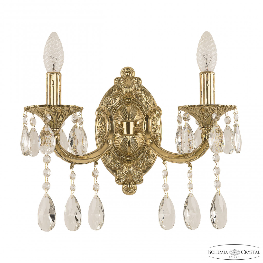 Бра бронзовые с хрусталём 7208B10/2/175 A G