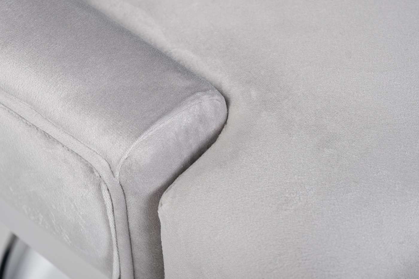 Стул велюровый светло-серый/хром Garda Decor 76AR-62105