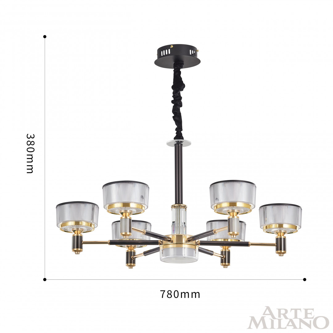 Люстра светодиодная 276210/6 BK/GD Arte Milano