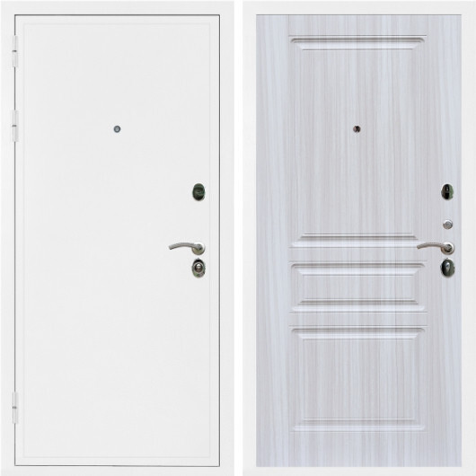 Дверь входная Graf Престиж Белая шагрень / МДФ 16 мм ФЛ-243 Сандал белый