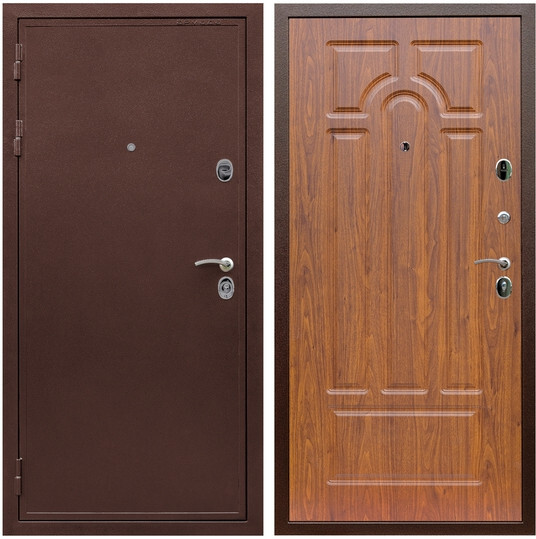 Дверь входная Graf Престиж 2 Антик медь / МДФ 6 мм ФЛ-58 Мореная береза