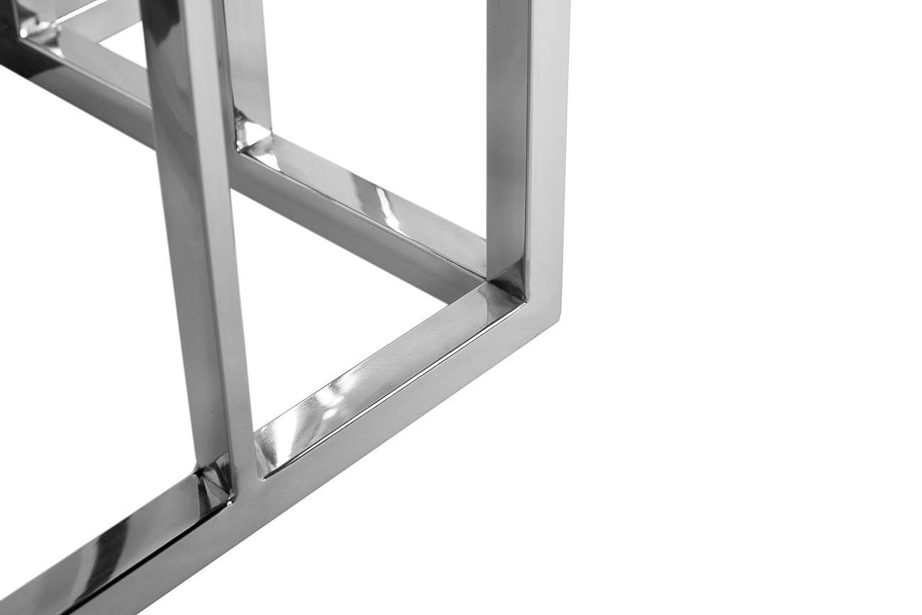 Консоль черное стекло/хром Garda Decor 13RXC3102-SILVER