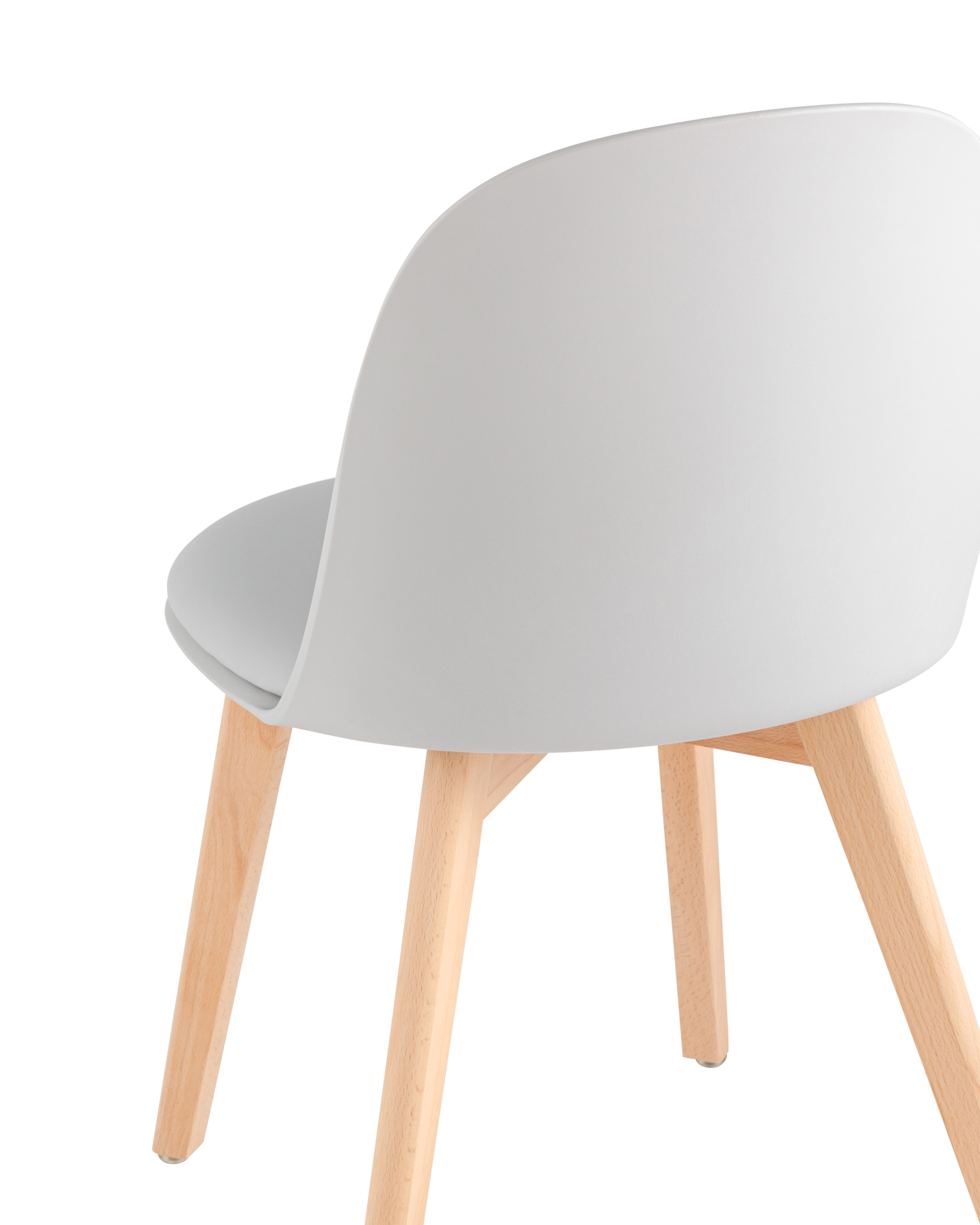 Стул Fog с подушкой светло-серый деревянные ножки Stool Group
