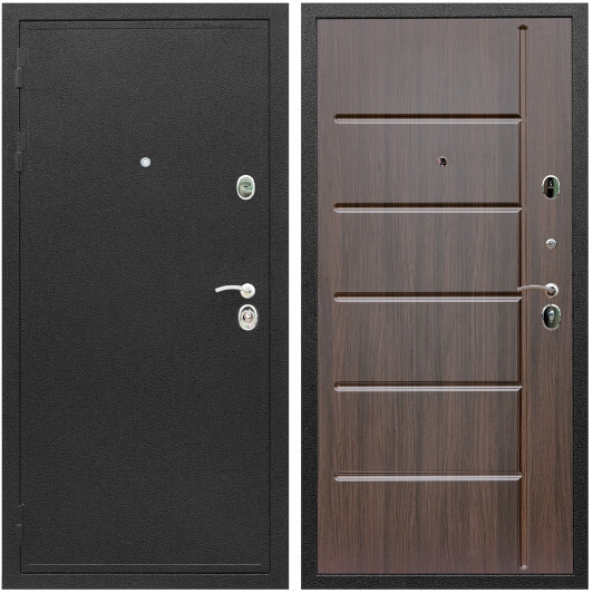 Дверь входная Graf Престиж Черный шелк / МДФ 16 мм ФЛ-102 Эковенге