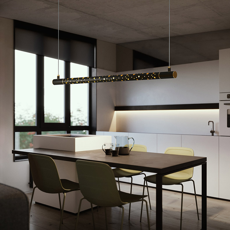 Подвесной светильник ALEKSA L80 Brass by ImperiumLoft